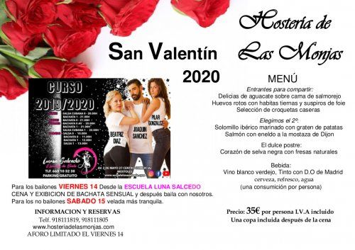 Menú San Valentín 2020